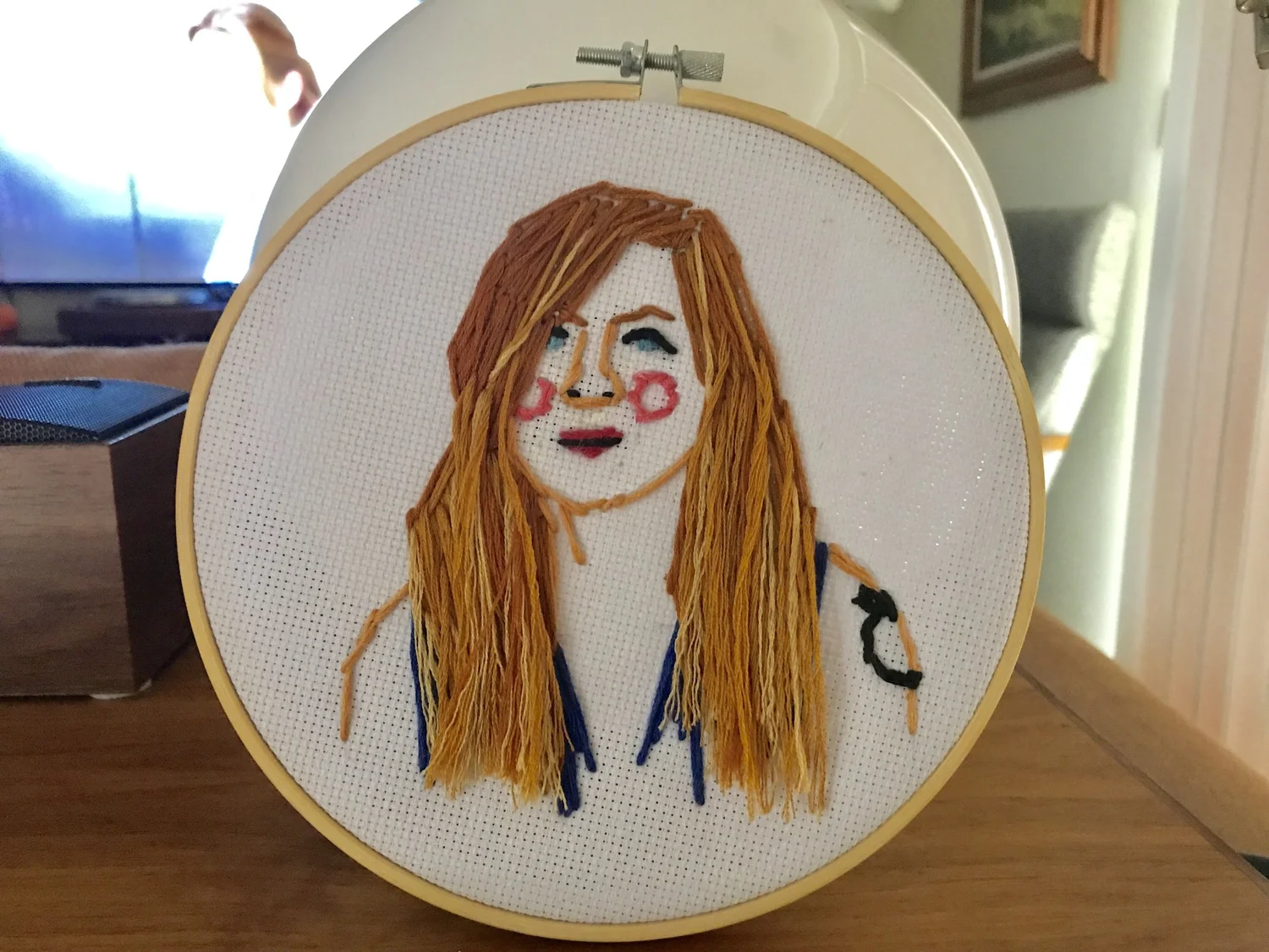embroidery selfie
